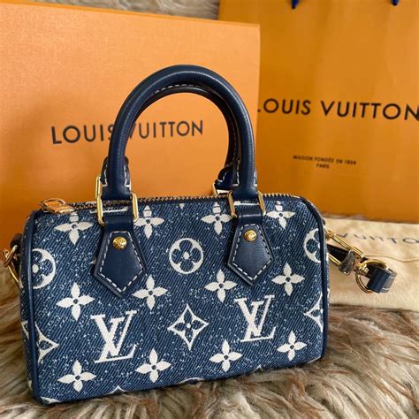 louis vuitton denim nano speedy|louis vuitton denim wallet.